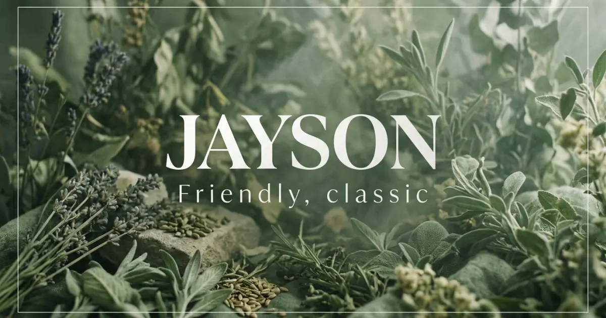 Jayson name vibe: Friendly, classic