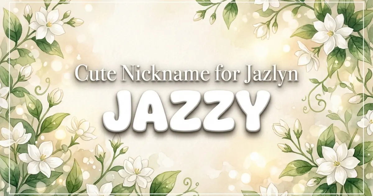 Cute nickname for Jazlyn: Jazzy