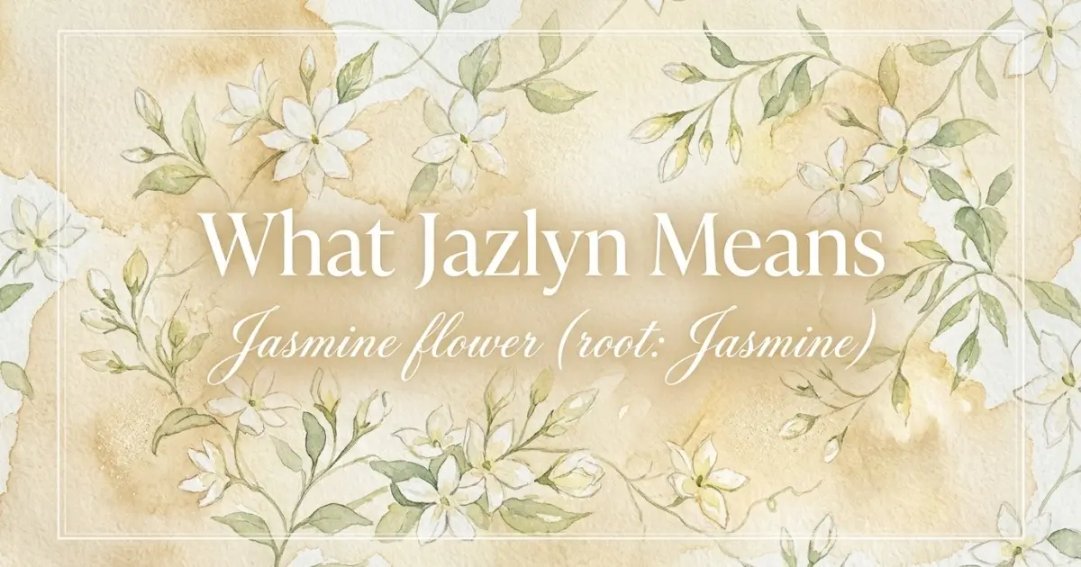 Jazlyn name meaning Jasmine flower (root: Jasmine)