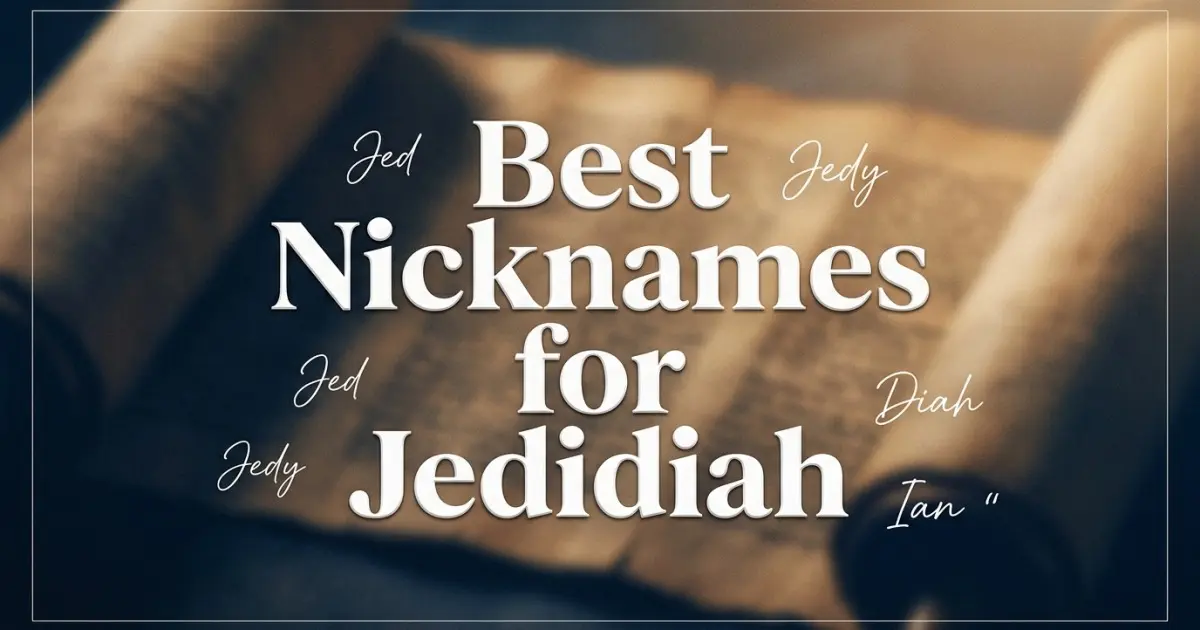 Nicknames for Jedidiah