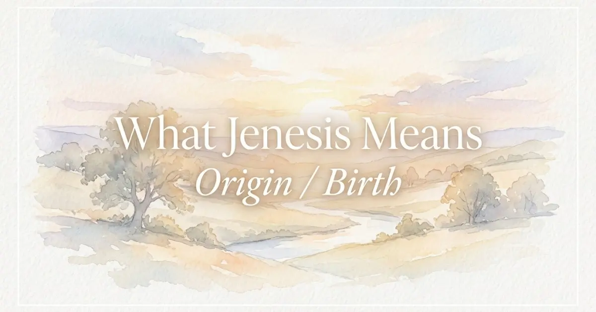 Jenesis name meaning Origin / Birth