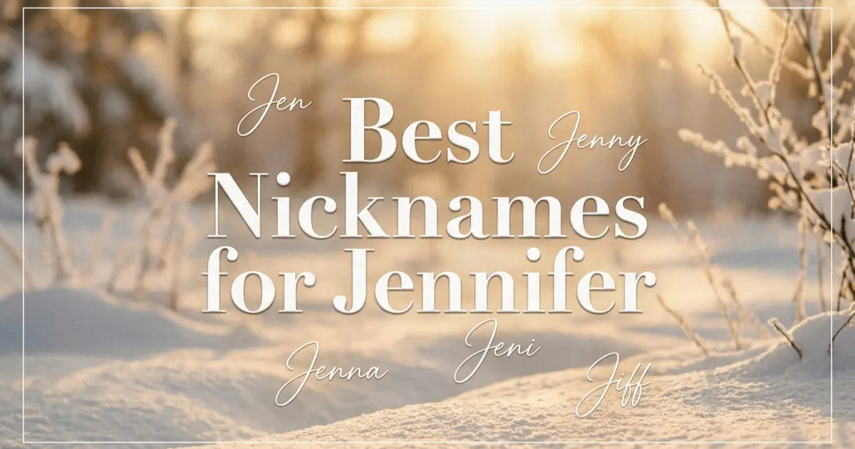 Nicknames for Jennifer