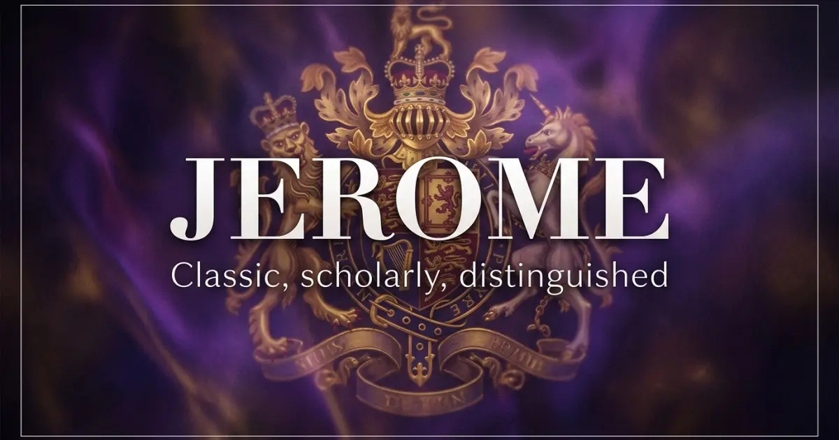 Jerome name vibe: Classic, scholarly, distinguished