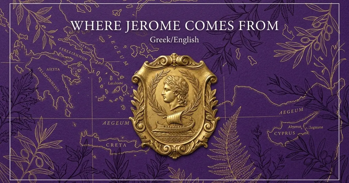 The name Jerome comes from: Greek/English