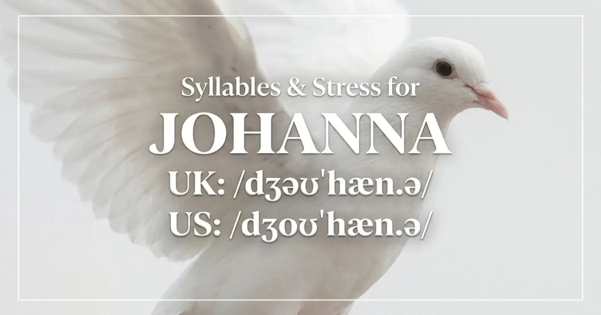 Johanna syllables, stress, and UK and US pronunciation