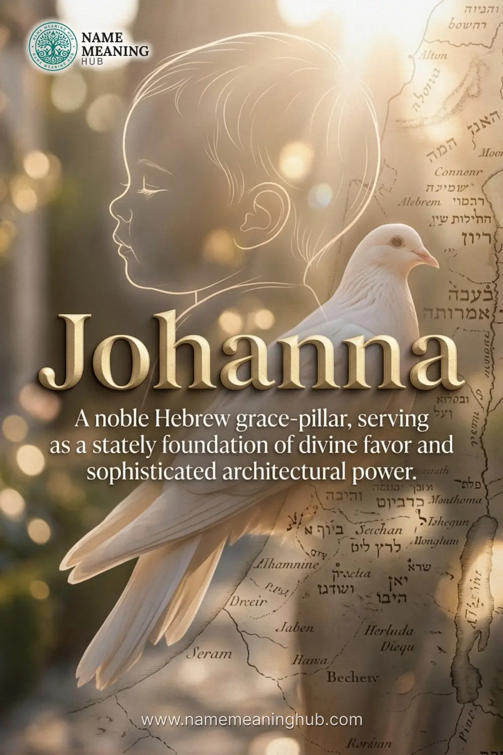 Meaning of the name Johanna: A noble Hebrew grace-pillar, serving as a stately foundation of divine favor and sophisticated architectural power.
