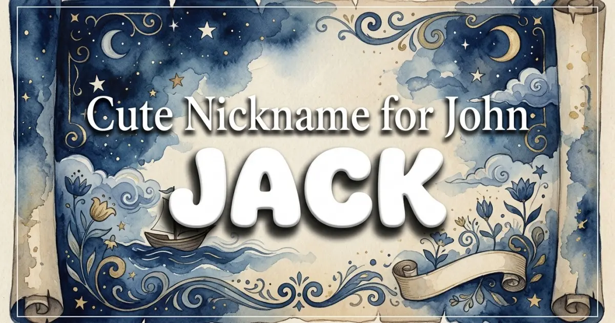 Cute nickname for John: Jack