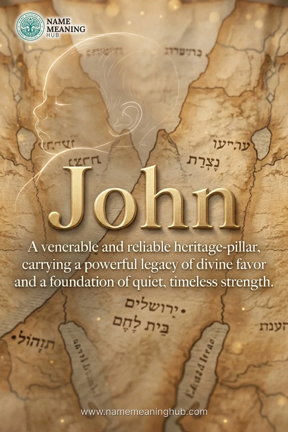 Meaning of the name John: A venerable and reliable heritage-pillar, carrying a powerful legacy of divine favor and a foundation of quiet, timeless strength.