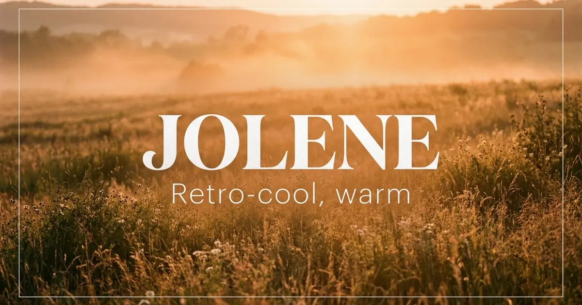 Jolene name vibe: Retro-cool, warm