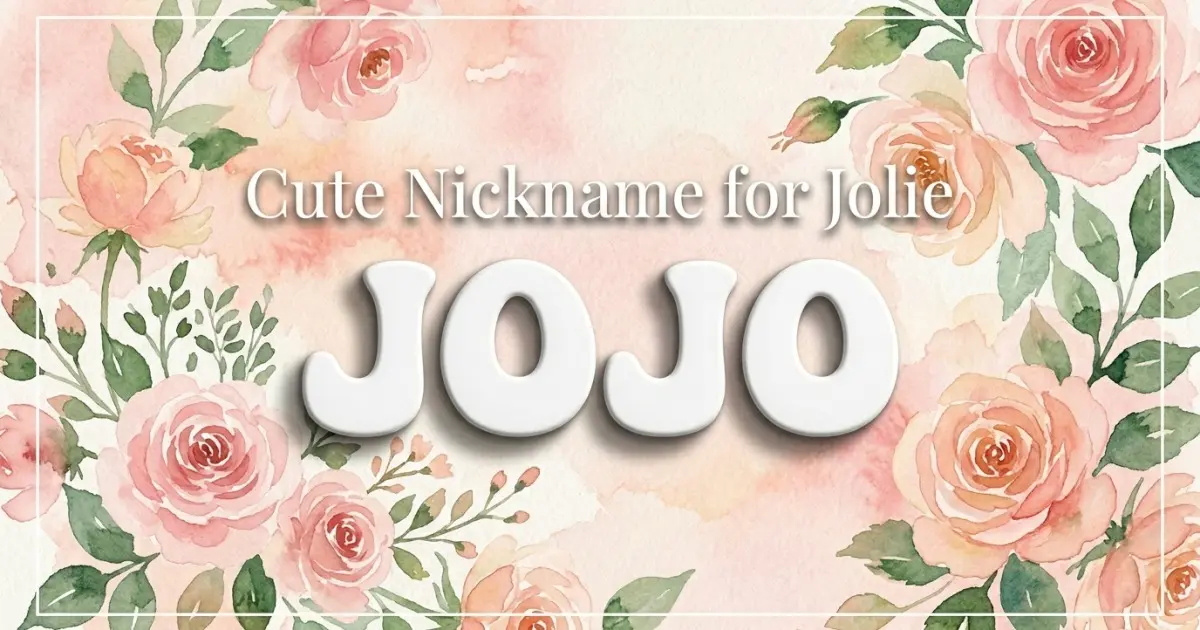 Cute nickname for Jolie: Jojo
