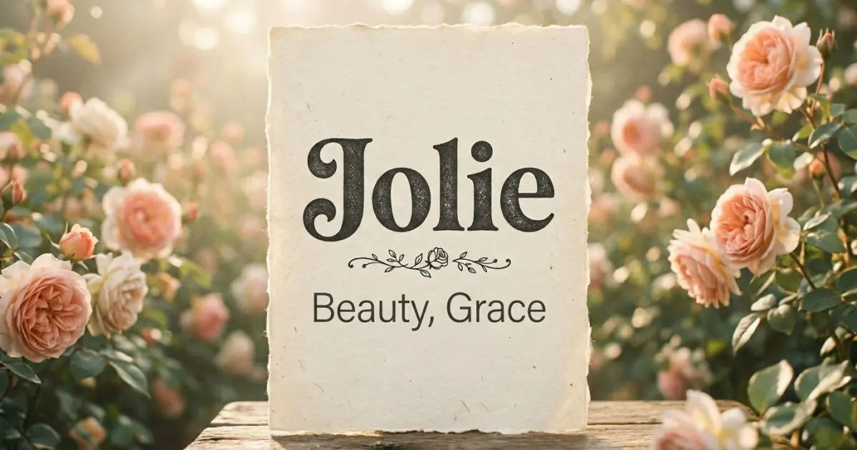 Jolie meaning themes: beauty, grace
