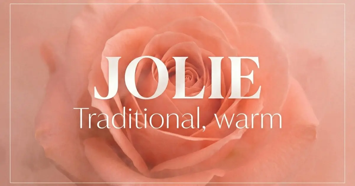 Jolie name vibe: Traditional, warm