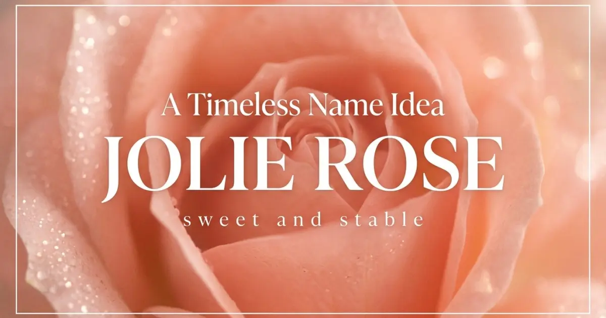 Middle name idea: Jolie Rose - sweet and stable