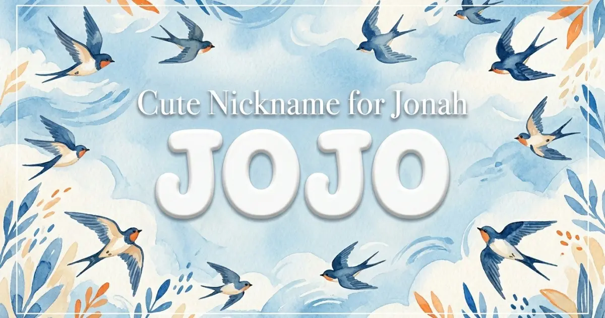 Cute nickname for Jonah: Jojo