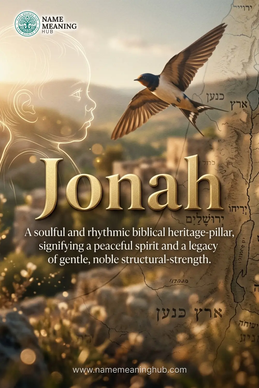 Meaning of the name Jonah: A soulful and rhythmic biblical heritage-pillar, signifying a peaceful spirit and a legacy of gentle, noble structural-strength.