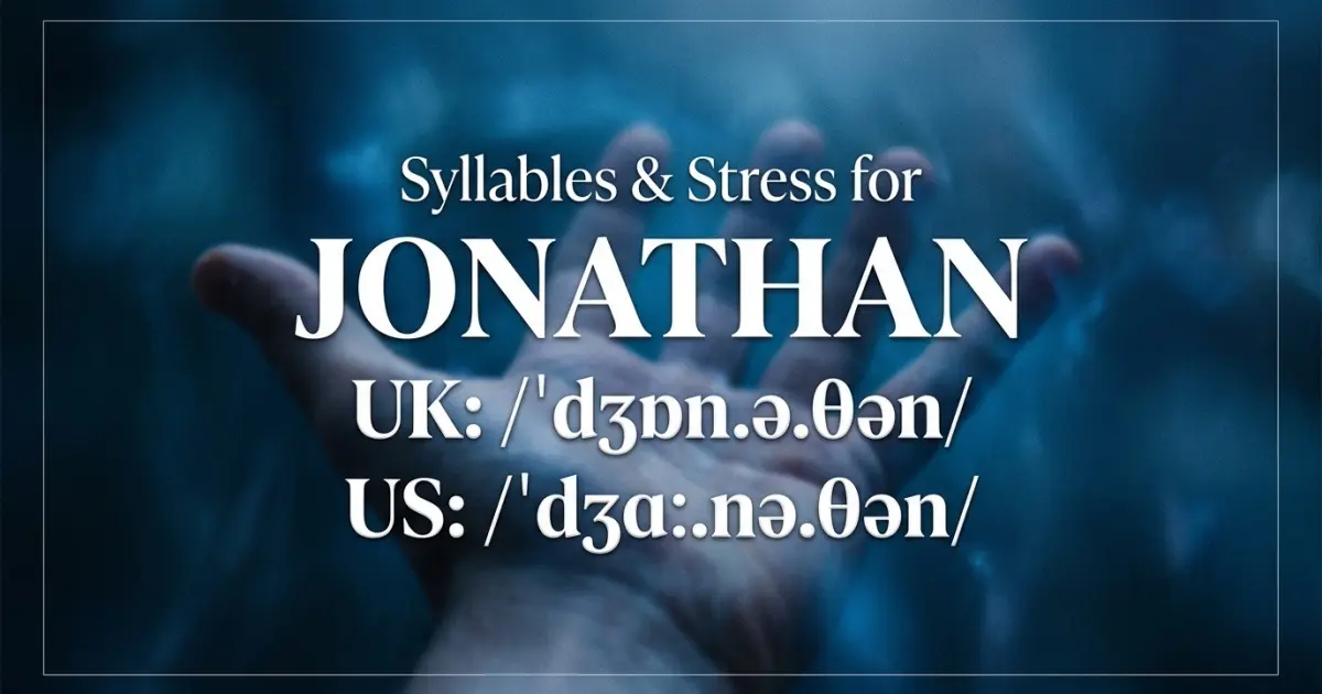 Jonathan syllables, stress, and UK and US pronunciation