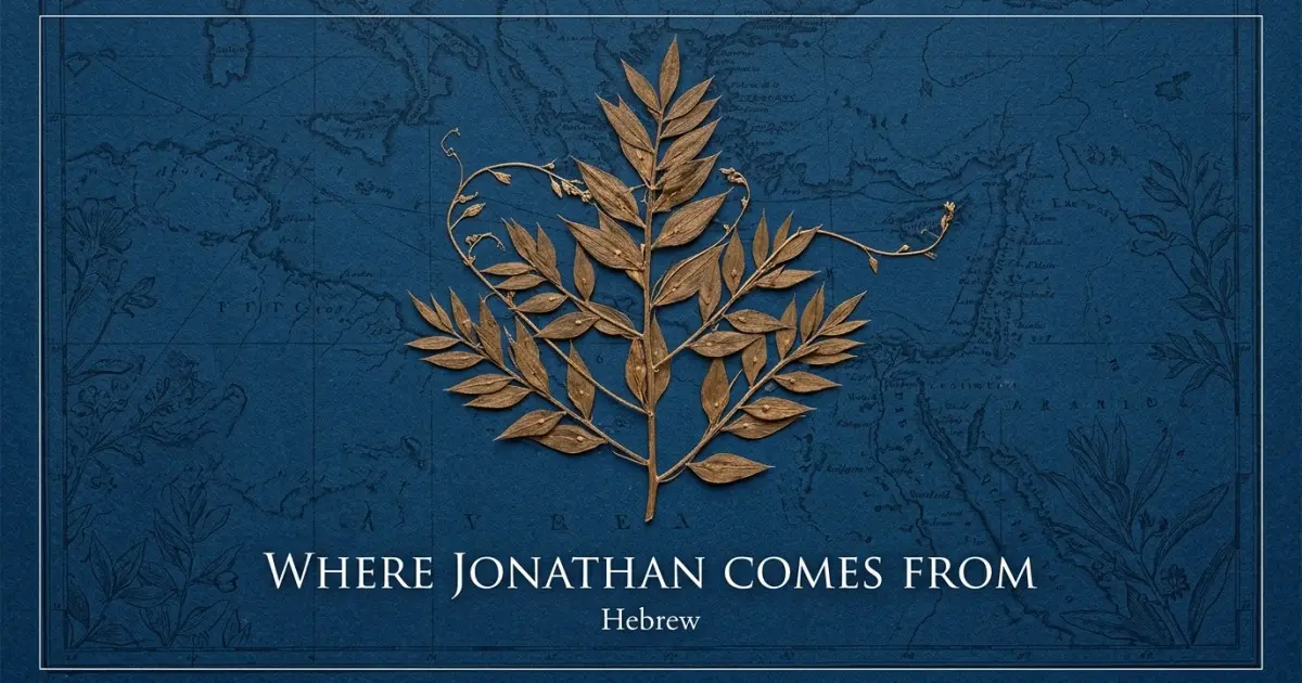 The name Jonathan comes from: Hebrew