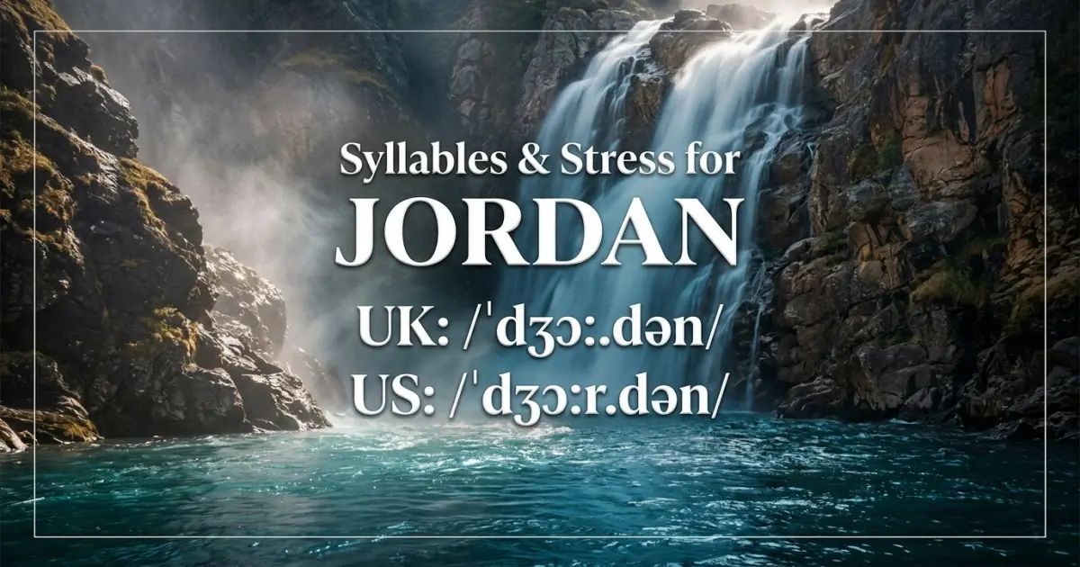 Jordan Syllables Stress Pronunciation
