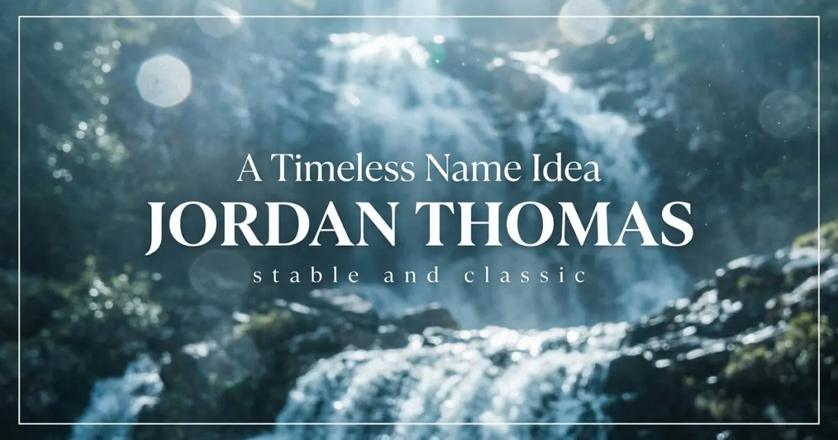 Timeless Middle Name Idea For Jordan