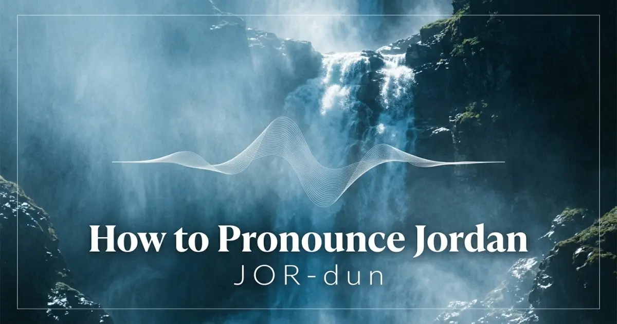 How to pronounce Jordan
