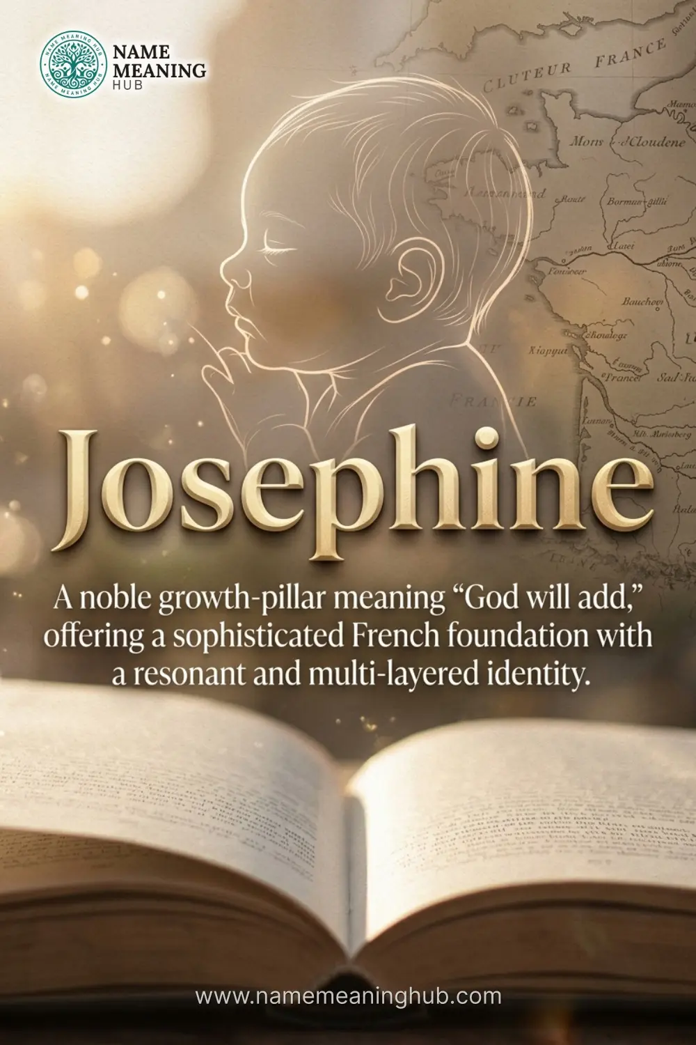Meaning of the name Josephine: A noble growth-pillar meaning "God will add," offering a sophisticated French foundation with a resonant and multi-layered identity.