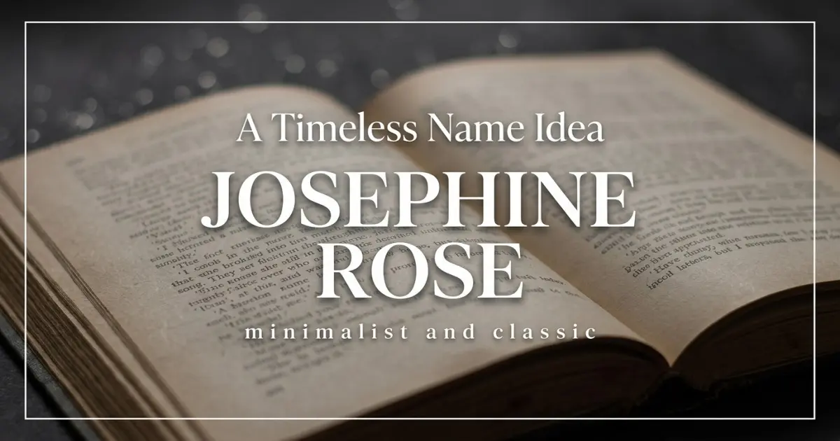 Middle name idea: Josephine Rose - minimalist and classic