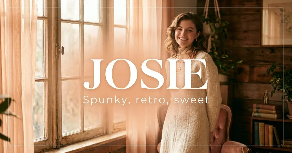 Josie name vibe: Spunky, retro, sweet