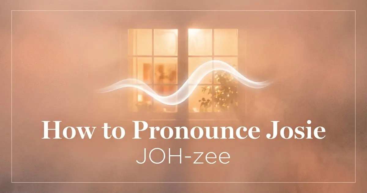 How to pronounce Josie