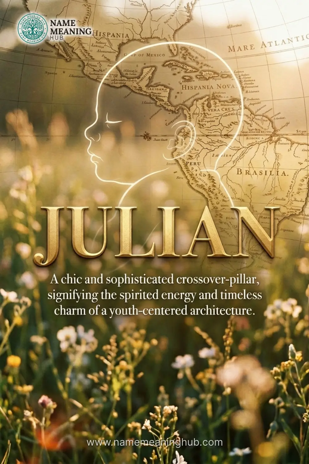 Meaning of the name Julian: A chic and sophisticated crossover-pillar, signifying the spirited energy and timeless charm of a youth-centered architecture.