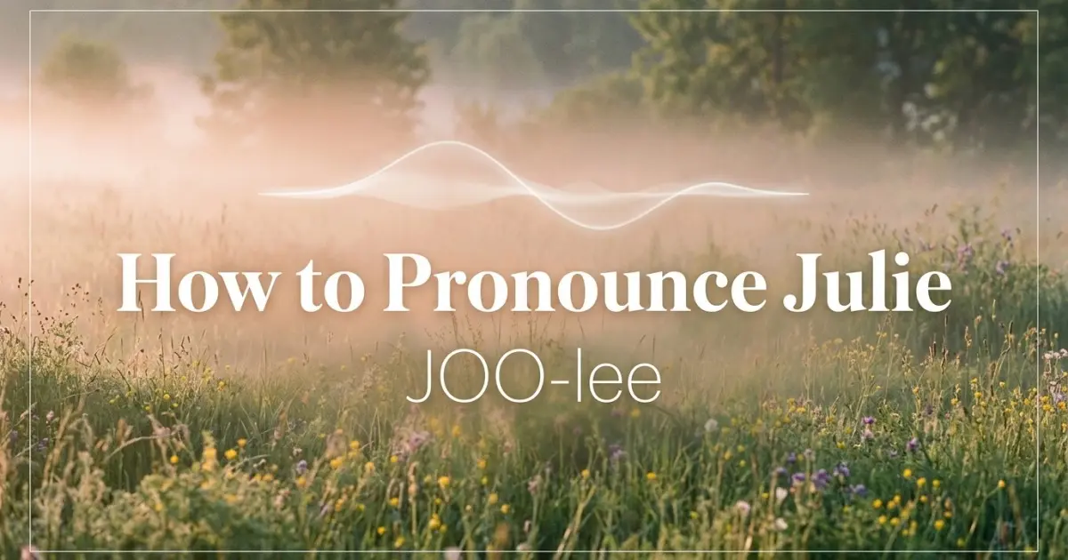 How to pronounce Julie