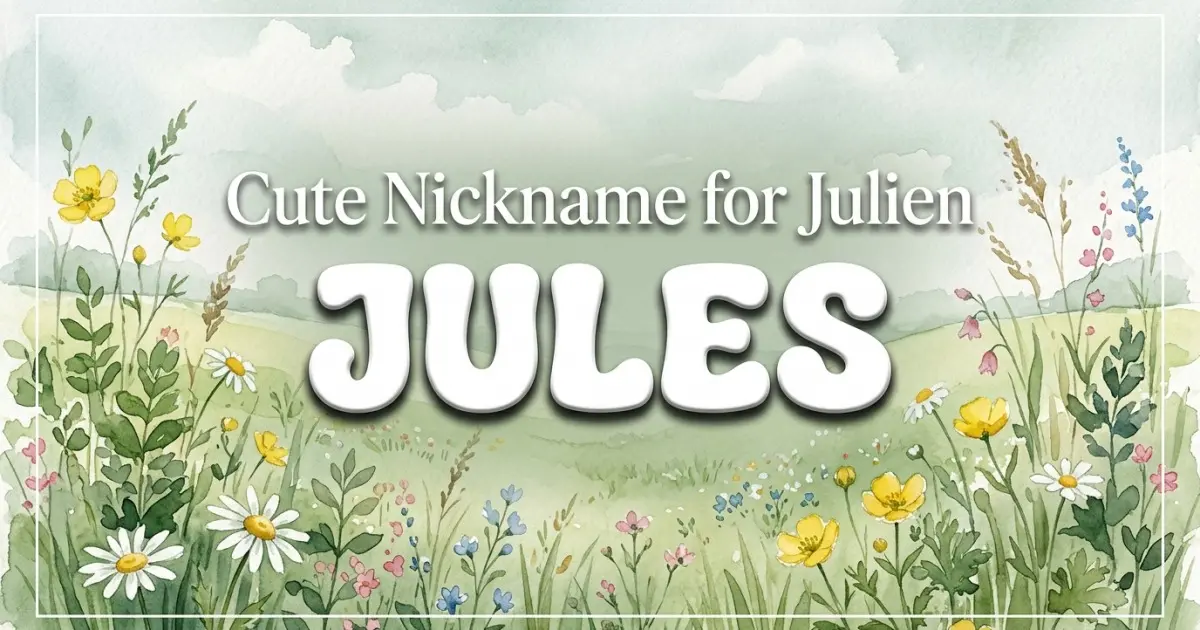 Cute nickname for Julien: Jules