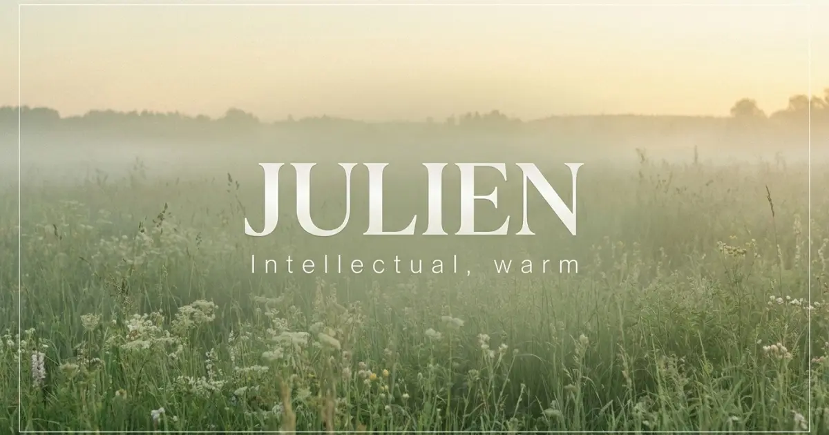 Julien name vibe: Intellectual, warm