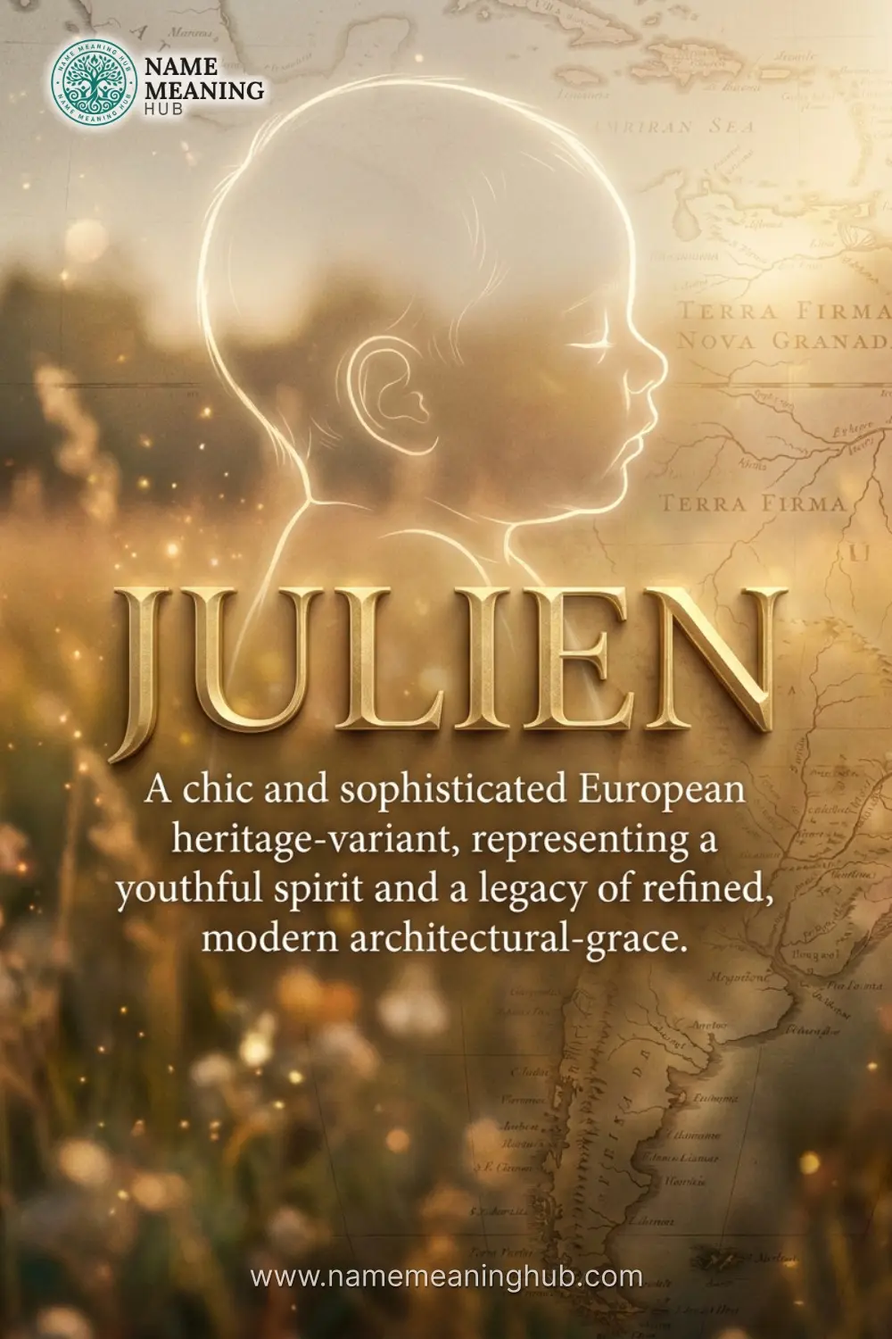 Meaning of the name Julien: A chic and sophisticated European heritage-variant, representing a youthful spirit and a legacy of refined, modern architectural-grace.