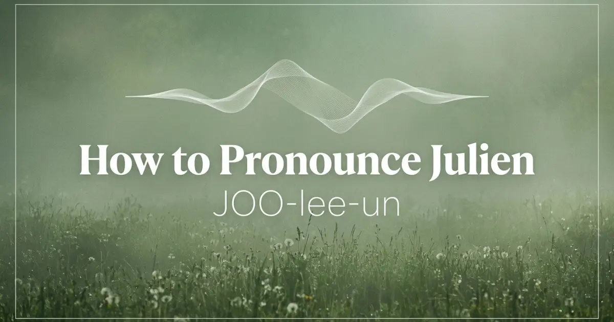 How to pronounce Julien