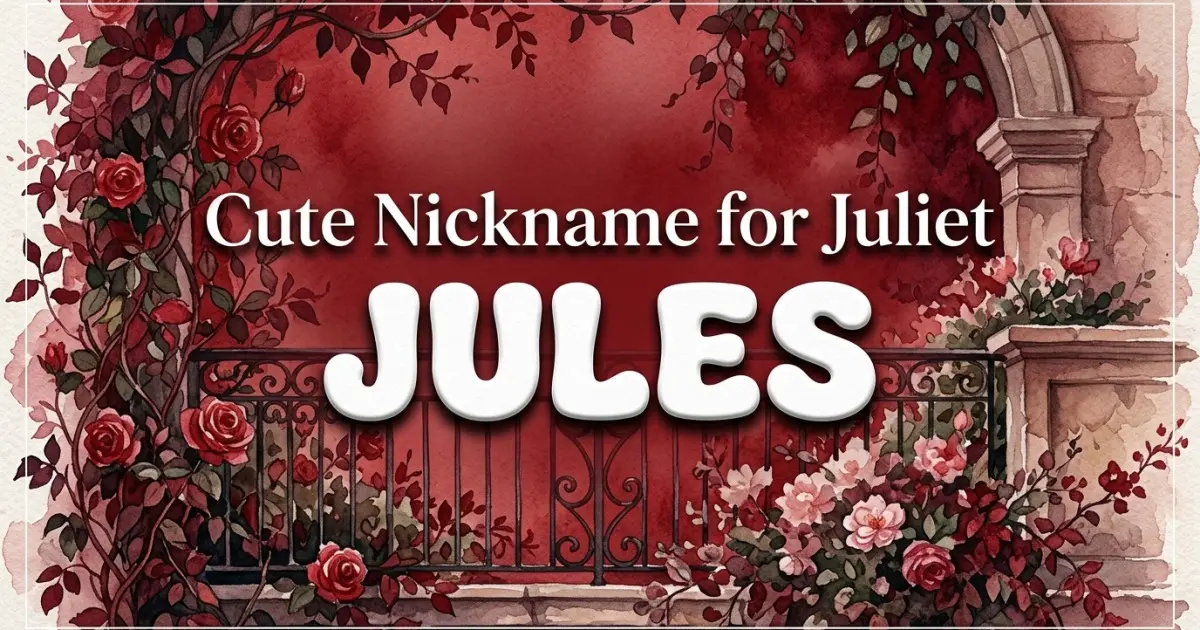 Cute nickname for Juliet: Jules