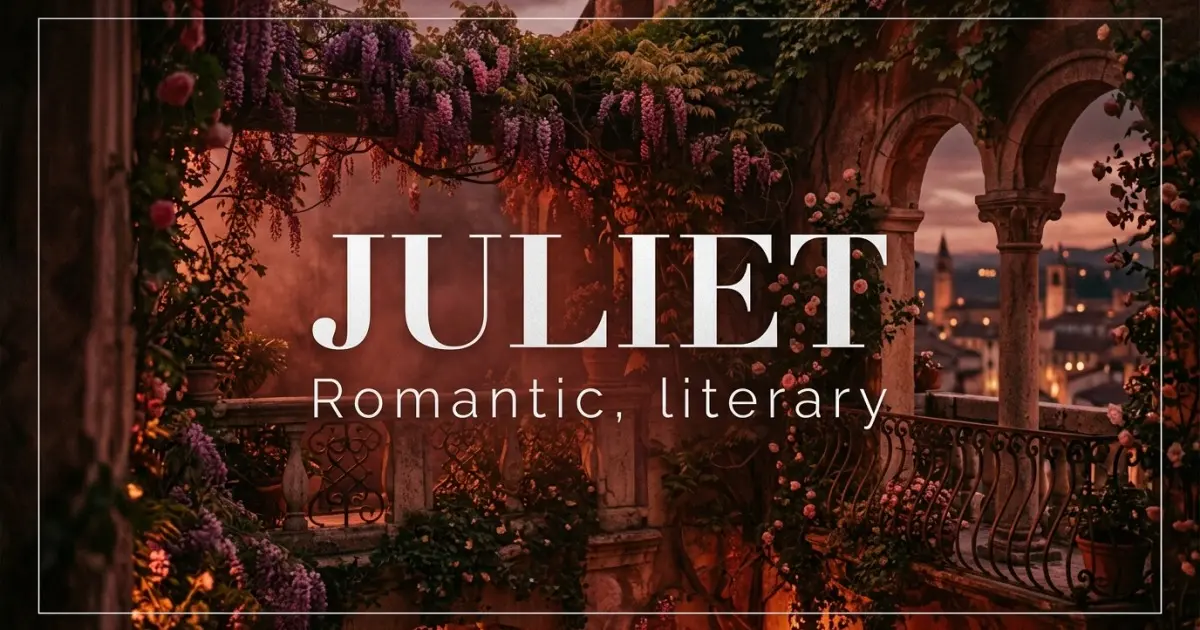Juliet name vibe: Romantic, literary