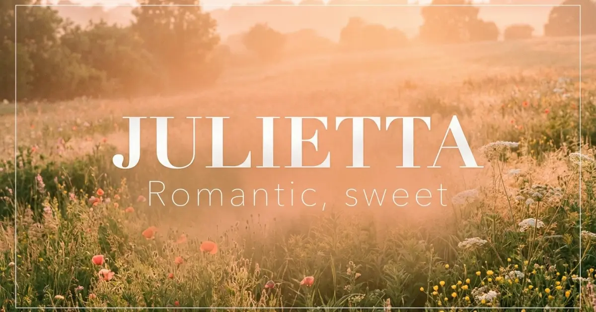Julietta name vibe: Romantic, sweet