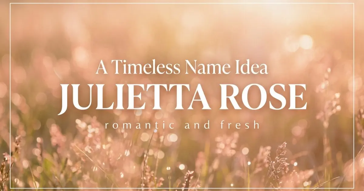 Middle name idea: Julietta Rose - romantic and fresh
