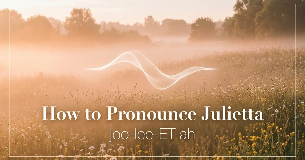 How to pronounce Julietta
