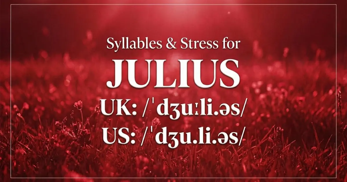 Julius syllables, stress, and UK and US pronunciation
