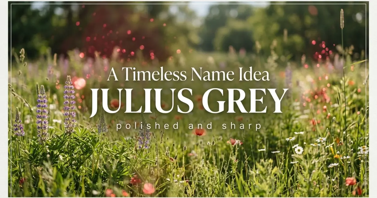 Middle name idea: Julius Grey - polished and sharp