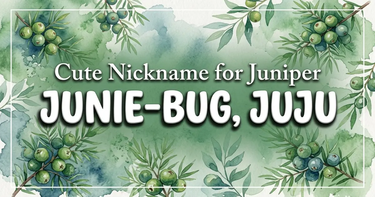 Cute nickname for Juniper: Junie-bug, Juju