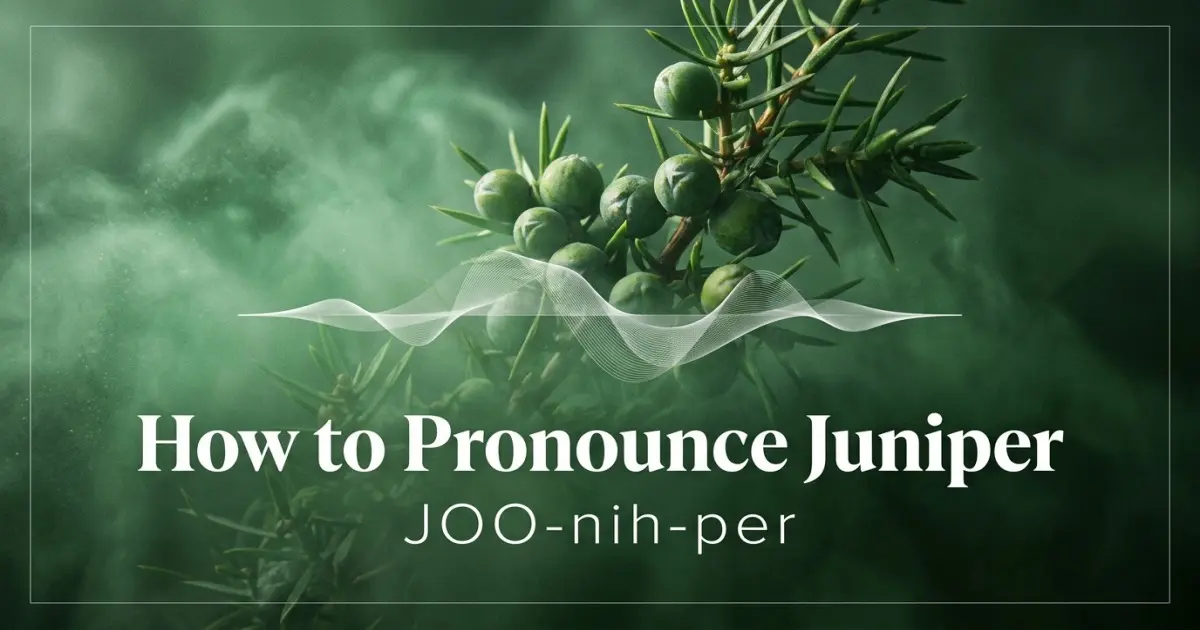 How to pronounce Juniper
