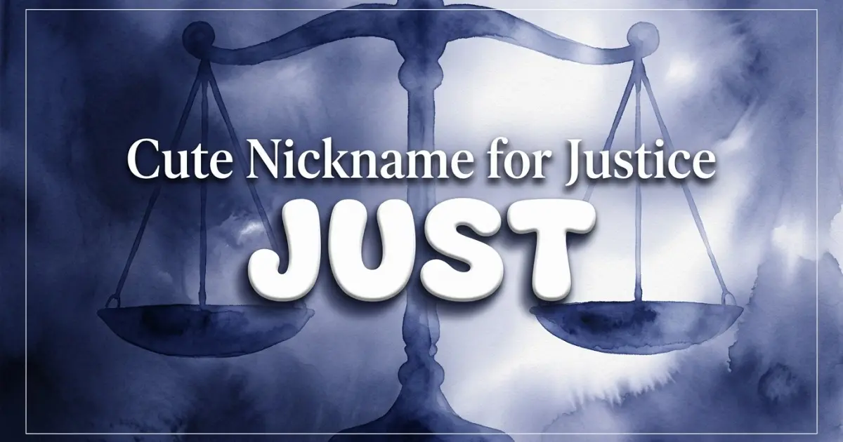 Cute nickname for Justice: Just