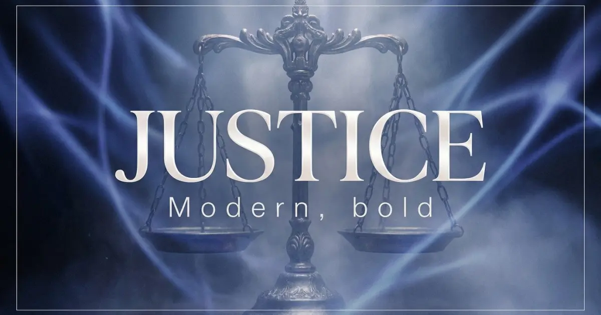 Justice name vibe: Modern, bold