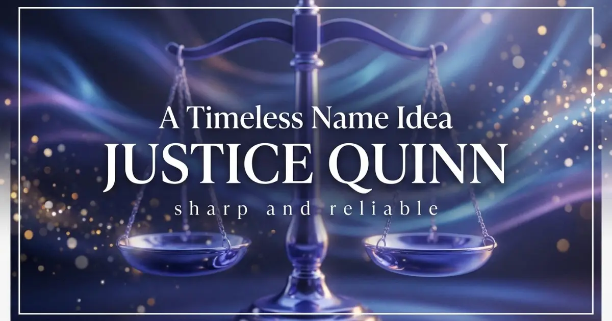 Middle name idea: Justice Quinn - sharp and reliable