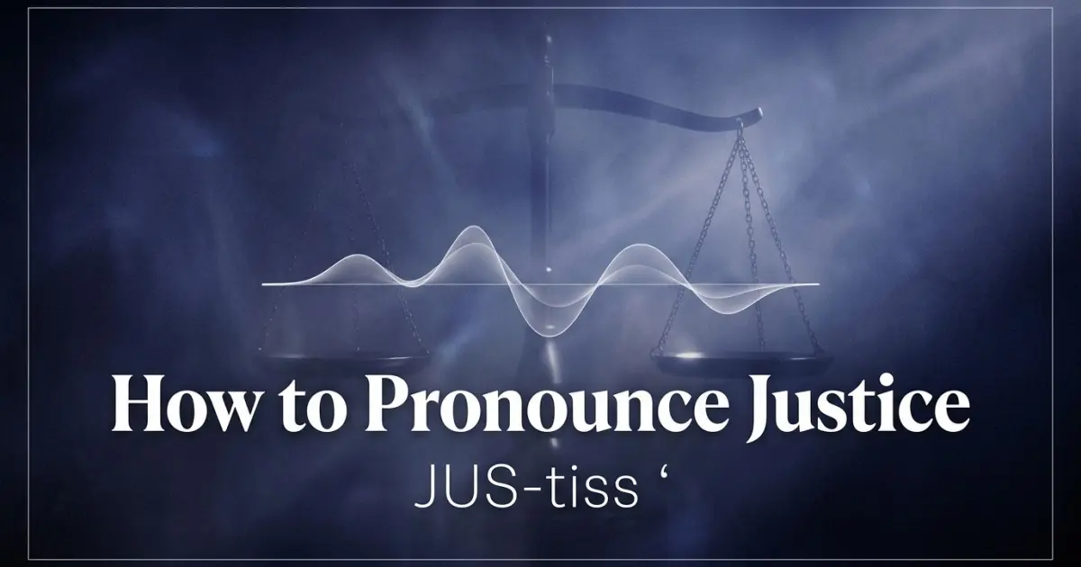 How to pronounce Justice