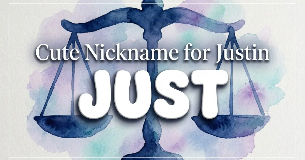 Cute nickname for Justin: Just