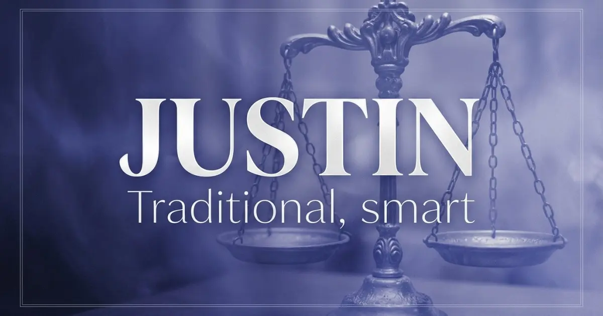 Justin name vibe: Traditional, smart