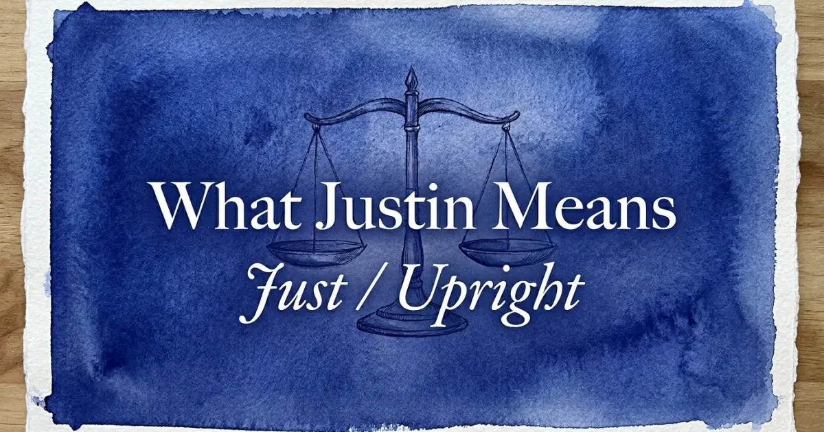 Justin name meaning Just / Upright